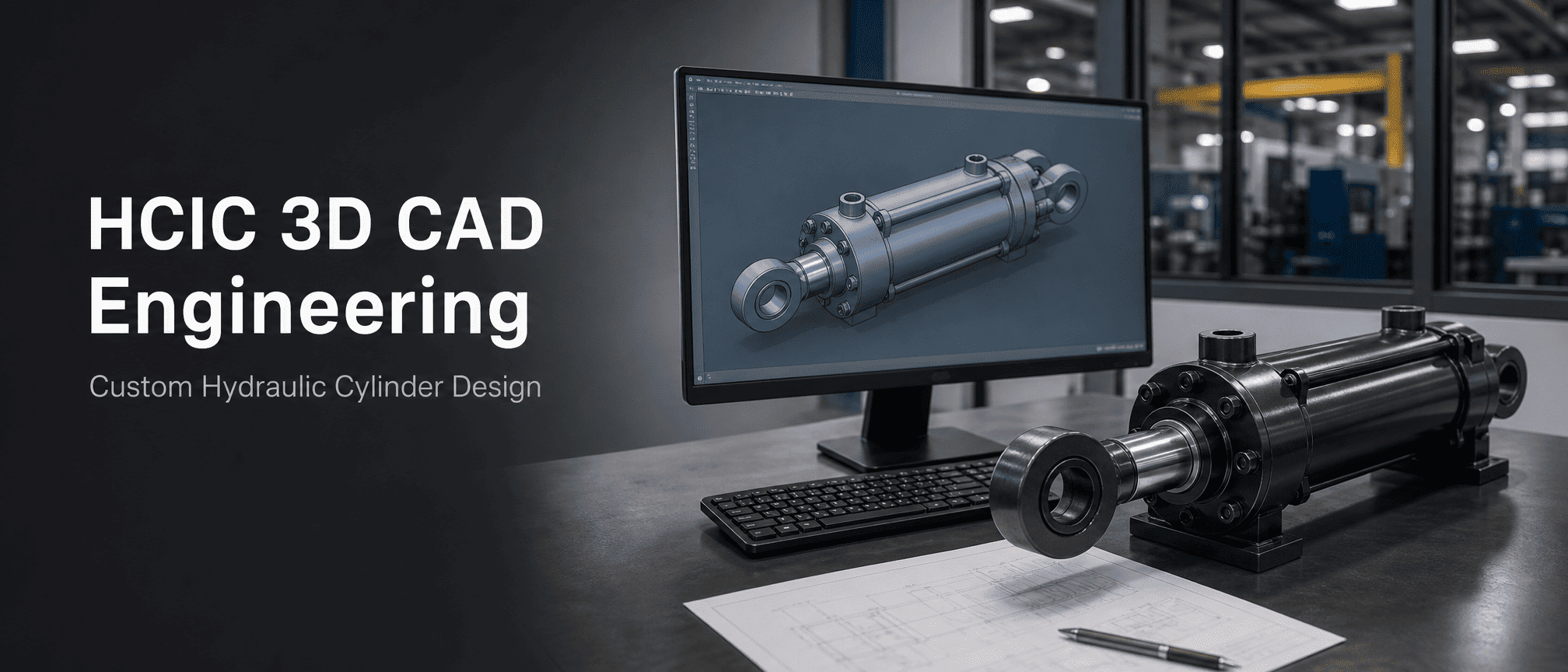 HCIC го ажурира својот 3D CAD инженерски ресурс за прилагодени хидраулични цилиндри