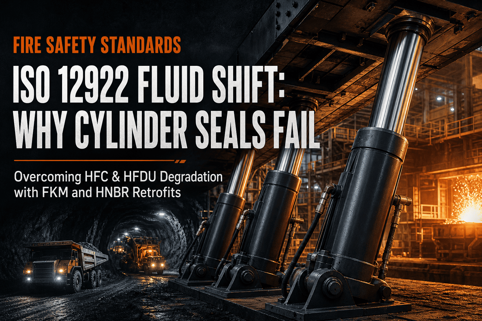 Глобална промена на безбедноста од пожар: зошто ISO 12922 HFDU и HFC течностите принудуваат редизајнирање на хидрауличните заптивки на цилиндрите