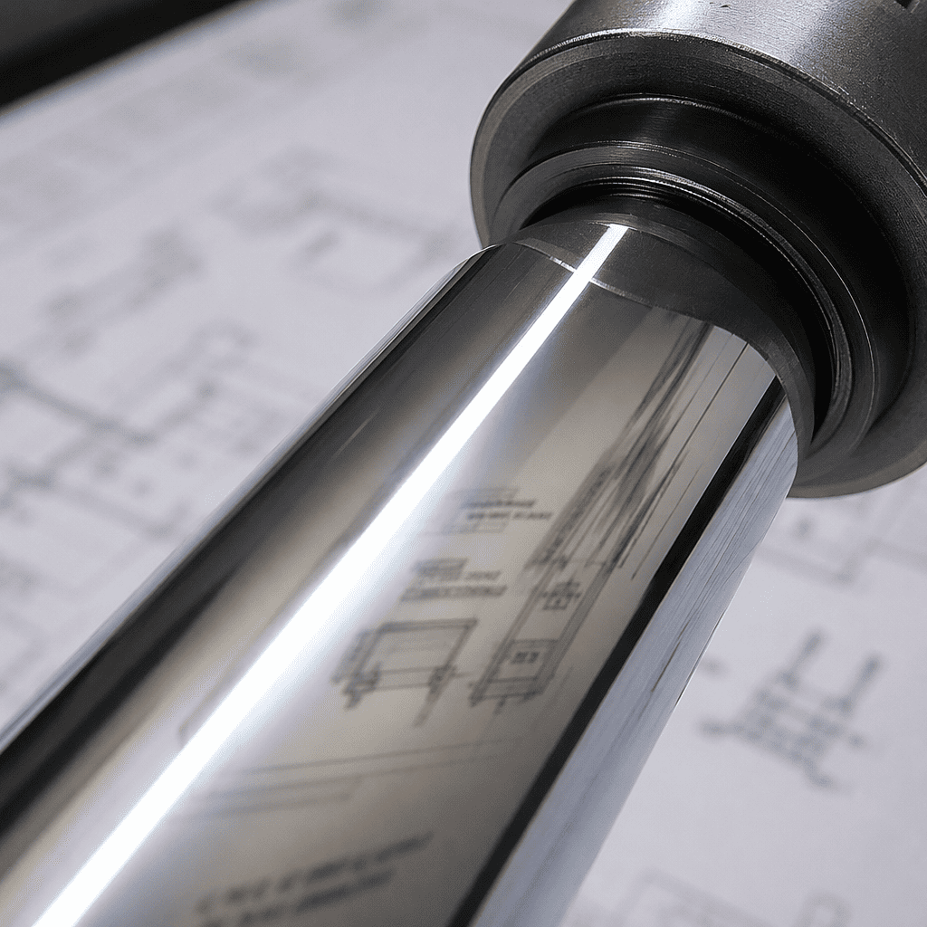 Induction hardened chrome rod surface finish for hydraulic steering precision