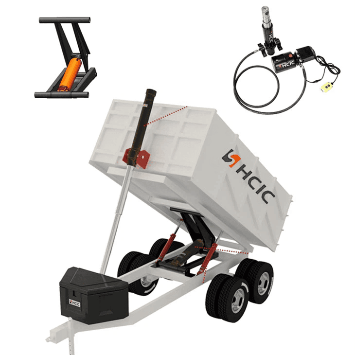 Цилиндар за хидраулично масло од големи тони HSG висок притисок за приколка за депонија