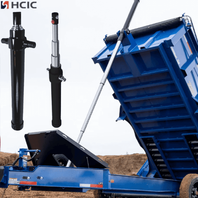 Телескопски повеќестепен хидрауличен цилиндар